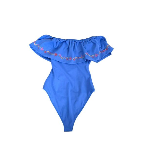 Carolina Constas Blue Multi Marisol One Piece Size XS Swimsuit NEW - Picture 5 of 7
